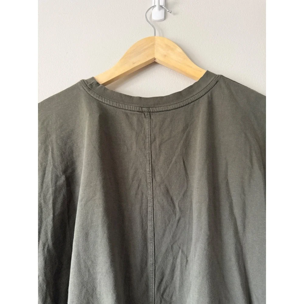 A New Day Womens XXL Olive Green Cuffed Cap Sleeve Muscle Tee Boxy Basic T-Shirt - Picture 6 of 6
